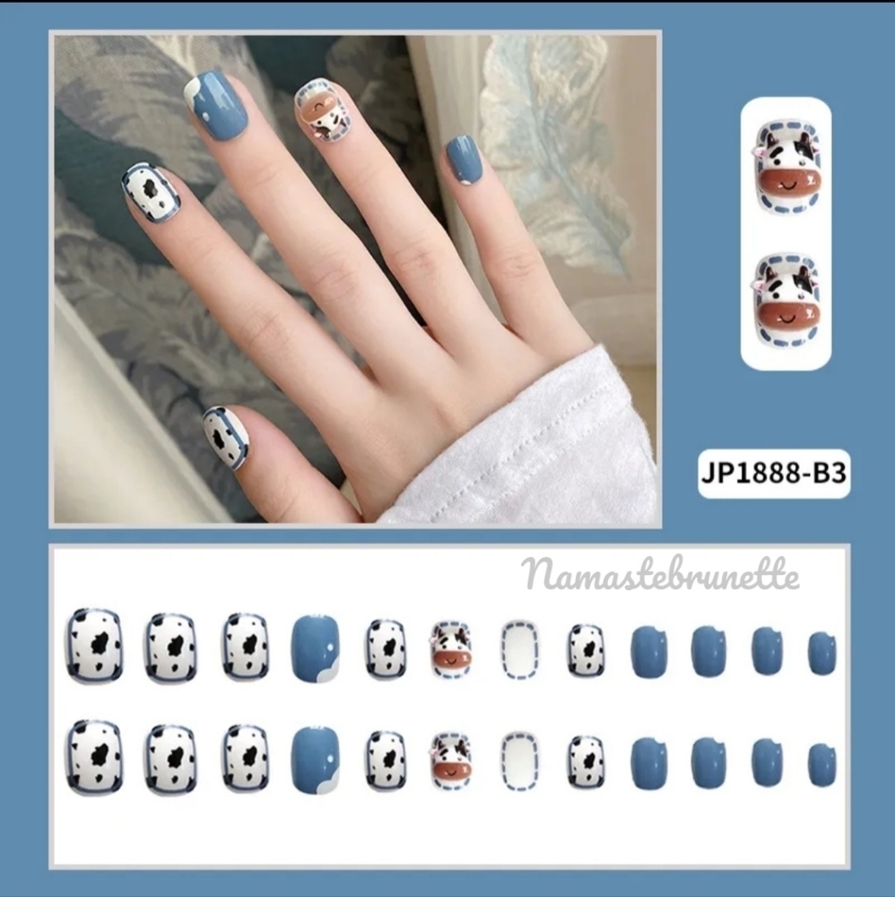 3D Cow Press On Nails - Picture 4 of 17